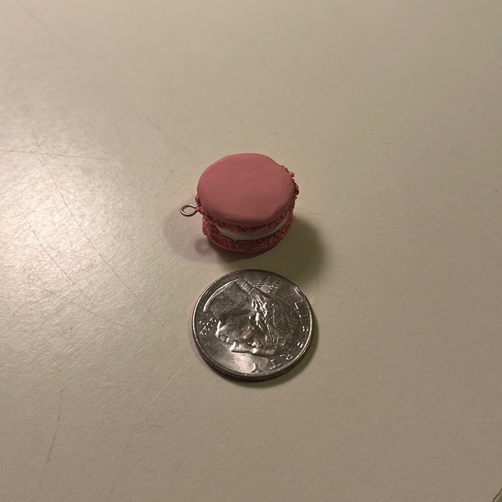 HANDMADE: mini clay macaron charm